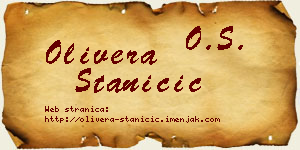 Olivera Staničić vizit kartica